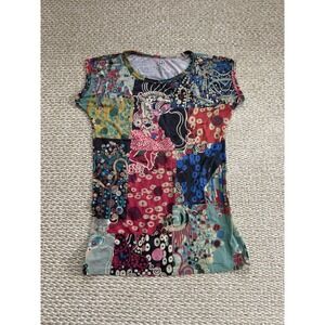 metropolitan museum of art Y2K Abstract Picasso Patchwork Festival Top L Tunic